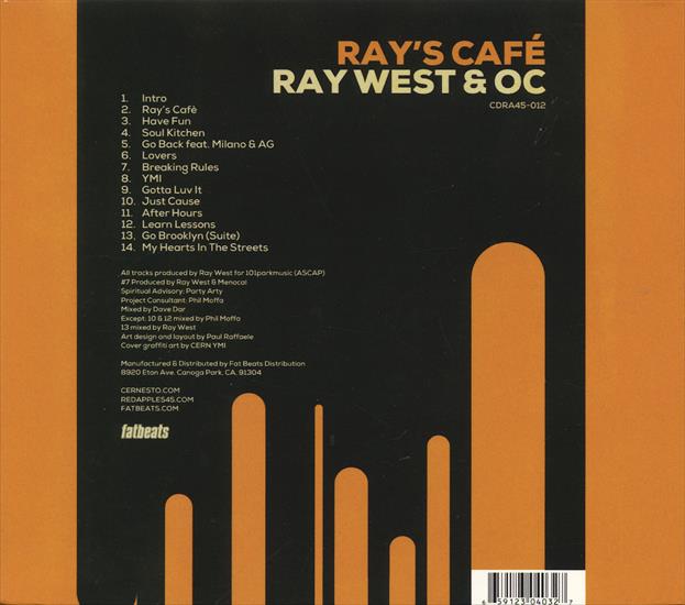 Ray West  O.C. D.I.T.C. - Rays Cafe Deluxe Edition - Back.jpg