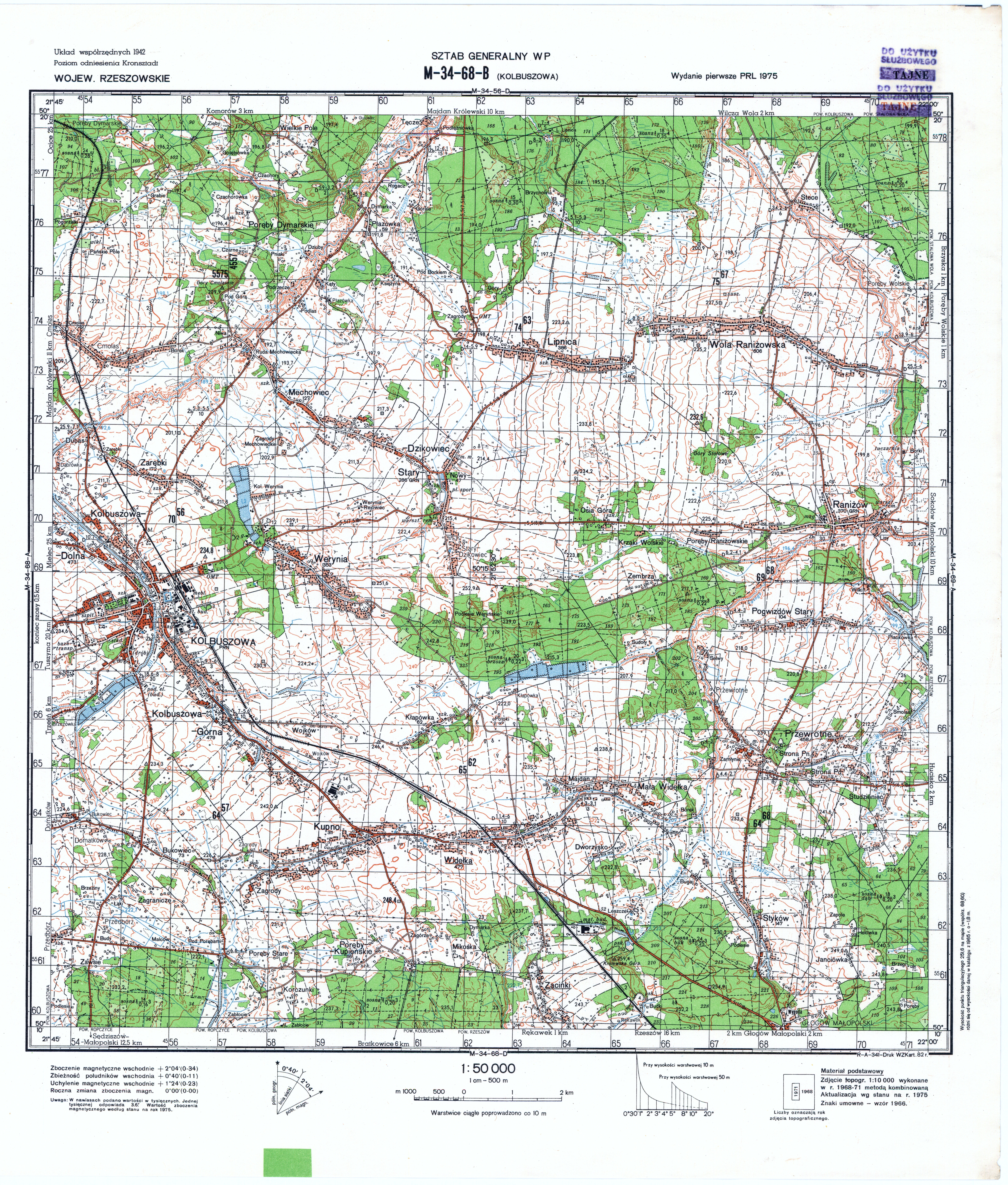 Mapy topograficzne LWP 1_50 000 - M-34-68-B_KOLBUSZOWA_1982.jpg